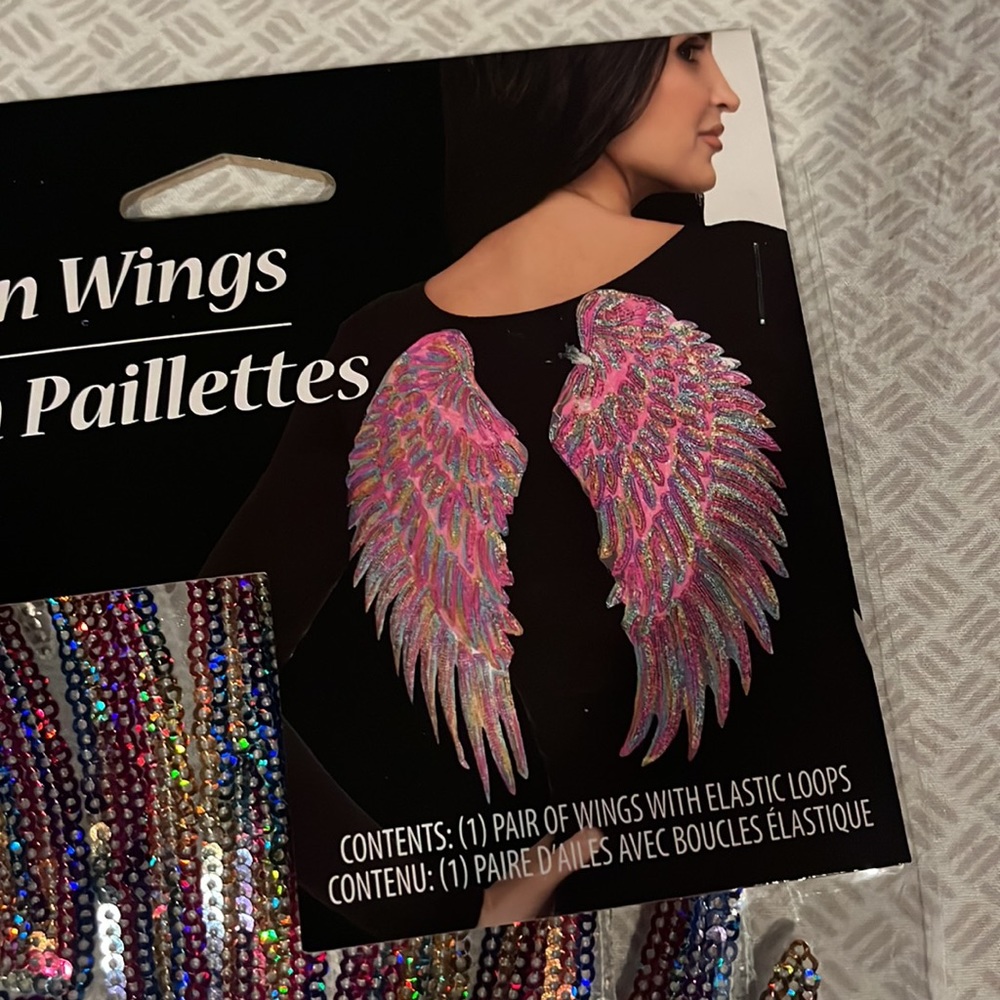 Sequin Angel Wings Patch DIY Embroidered Applique Wings for Jackets